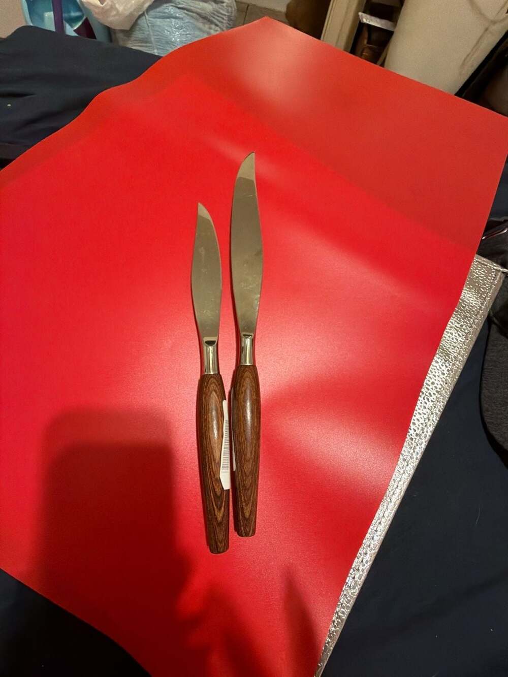 Vintage MCM Mode Danish Stainless Steel and Wood Handle Carving Knife